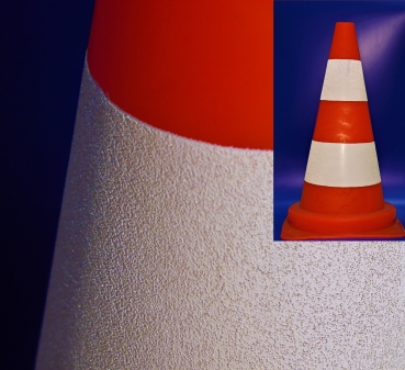 Traffic cone 750 mm made of PVC / microspheres, reflective